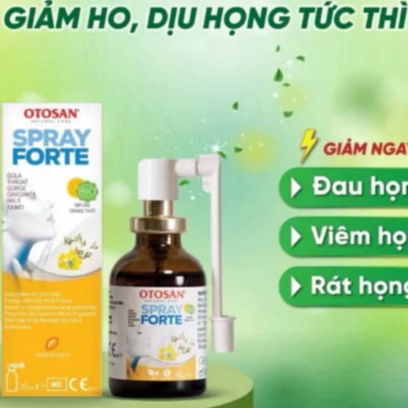 Xịt Họng OTOSAN SPRAY FORTE  – Giảm Đau, Ngứa Họng, Viêm Amidan – Thảo Dược Tự Nhiên – Xoay 360° – Lọ 30ml
