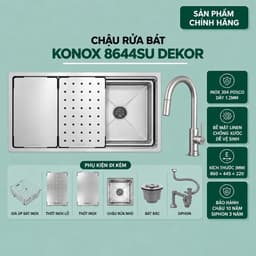 Chậu rửa bát Konox 8644SU Dekor 1