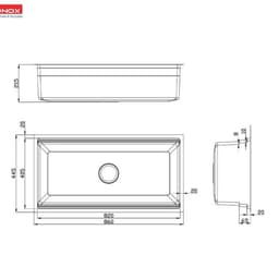 Chậu rửa bát Konox 8644SU Dekor 8