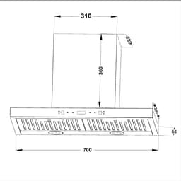 Máy hút mùi Chefs EH-R908E3T - công suất hút 1100m3/h, Bảo hành 3 năm, Đổi mới 15 ngày 8