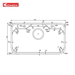 Chậu rửa bát Konox Tari Smart 9051 8