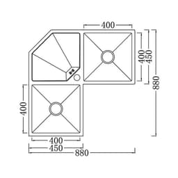 CHẬU RỬA BÁT 2 HỐ NOBINOX LIKEN NL700 9