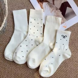 🌸FREESHIP🌸Sét 5 đôi 10 đôi tất tim nơ trắng cổ bèo mẫu mới 6