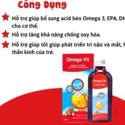 OMEGA VIT ĐỎ Bổ Sung Omega, DHA ,Khoáng Chất tốt Cho Não Bộ Và Mắt cho bé 1