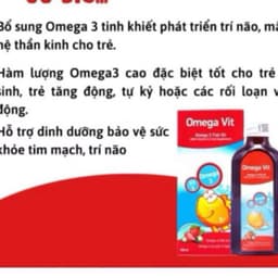 OMEGA VIT ĐỎ Bổ Sung Omega, DHA ,Khoáng Chất tốt Cho Não Bộ Và Mắt cho bé 2