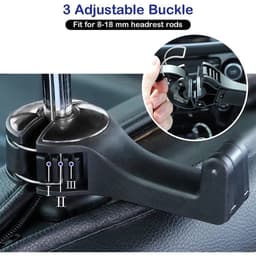 Móc treo đồ treo sau ghế ô tô Kiêm Giá đỡ điện thoại Caf Hook và Giá đỡ cốc nước điện thoại kiêm 2 móc treo 7