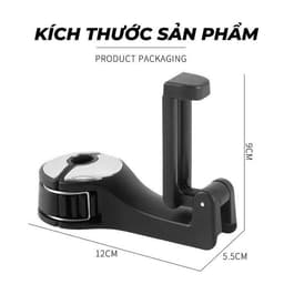 Móc treo đồ treo sau ghế ô tô Kiêm Giá đỡ điện thoại Caf Hook và Giá đỡ cốc nước điện thoại kiêm 2 móc treo 4