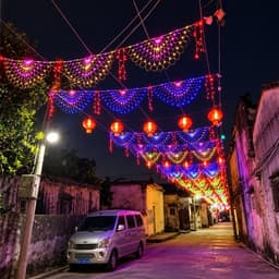 Đèn LED Rèm Lưới Đuôi Công Dài 4M Cao 0.5m 8 Chế Độ Trang Trí Ngày Lễ, Sự Kiện 2