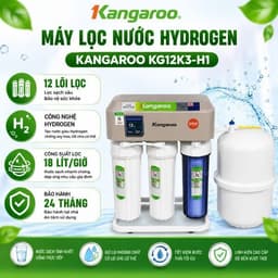 Máy Lọc Nước Kangaroo Hydrogen KG12K3-H1, 12 Lõi Lọc RO Vortex, Tạo Hydrogen, Để Gầm Tủ Bếp Công Suất 18L/H 7