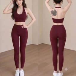 Bộ tập Gym, Yoga, Erobic cho nữ chất LuLu hàng Quảng Châu cao cấp BT907 6