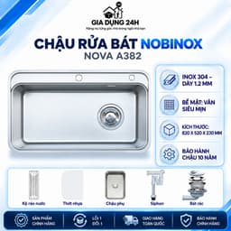 CHẬU RỬA BÁT NOBINOX NOVA A382 | MẪU MỚI 2026 1