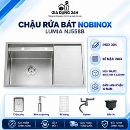 CHẬU RỬA BÁT 1 HỐ NOBINOX LUMIA NJ558B 1