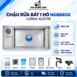 CHẬU RỬA BÁT 1 HỐ NOBINOX LUMIA NJ511B 1