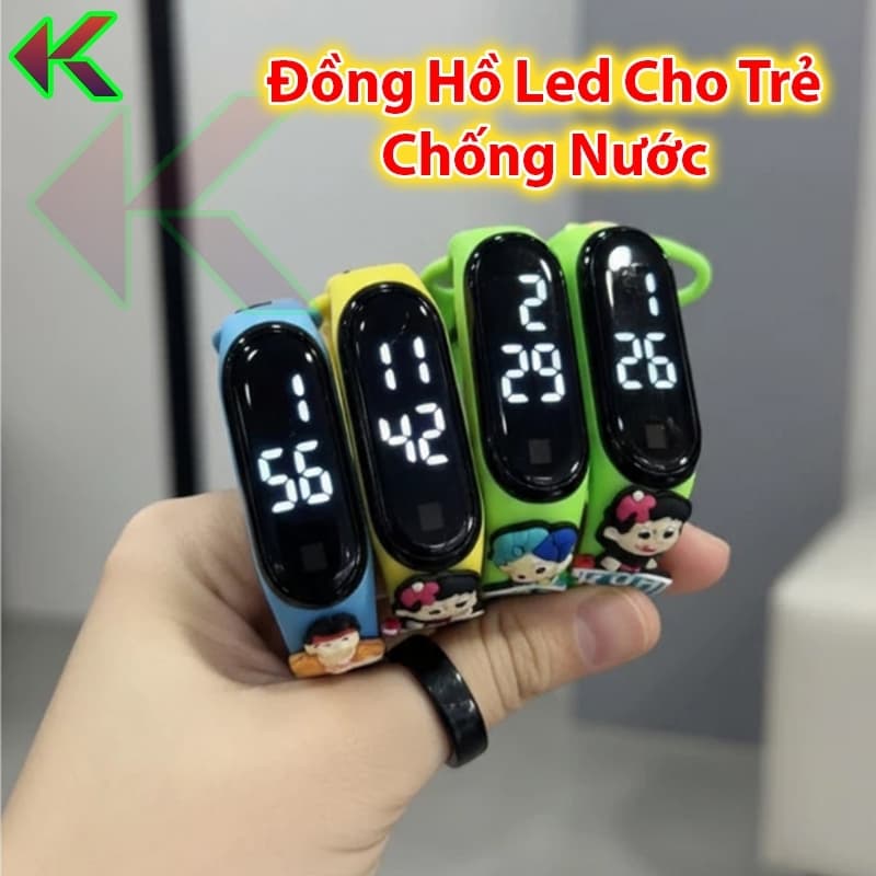 Đồng Hồ Led Chống Nước cho Trẻ - Xé Túi Mù Đồng Hồ phiên bản giới hạn - Dây Đeo màu sắc Bắt Mắt