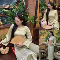 Áo Dài Cách Tân Dáng Suông Chiêu Dao, Áo Dài Họa Tiết Thanh Lịch Dáng Suông Sang Trọng - Áo Dài AiiU 5