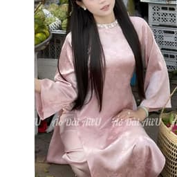 Áo Dài Cách Tân Dáng Suông Chiêu Dao, Áo Dài Họa Tiết Thanh Lịch Dáng Suông Sang Trọng - Áo Dài AiiU 9