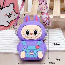 Túi xách silicon đeo chéo hình Labu.. buubu mặc yếm cho bé đựng lì xì mỹ phẩm thời trang túi tỏi làm quà tặng 5