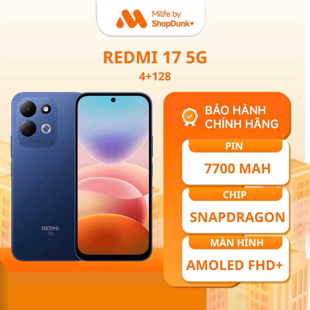 Điện Thoại Redmi 17 5G 4GB 128GB Chính Hãng | Bảo Hành 18 Tháng