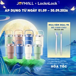 Ly giữ nhiệt phủ sứ LocknLock có quai LHC4430 LHC4431 600ml 880ml, hàng chính hãng, kèm ống hút, quai cầm  - JoyMall 1