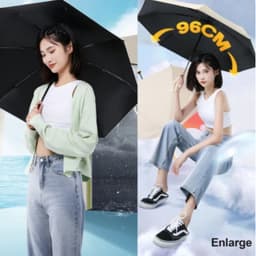 Ô Dù Mini Gấp Gọn Chống Nắng UV UPF50+ 95cm, Siêu Nhẹ 220g Kèm Hộp Đựng, Dù Du Lịch Nam Nữ 9