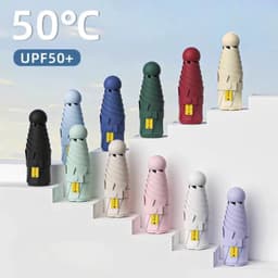 Ô Dù Mini Gấp Gọn Chống Nắng UV UPF50+ 95cm, Siêu Nhẹ 220g Kèm Hộp Đựng, Dù Du Lịch Nam Nữ 2