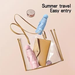 Ô Dù Mini Gấp Gọn Chống Nắng UV UPF50+ 95cm, Siêu Nhẹ 220g Kèm Hộp Đựng, Dù Du Lịch Nam Nữ 8