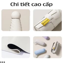 Ô Dù Mini Gấp Gọn Chống Nắng UV UPF50+ 95cm, Siêu Nhẹ 220g Kèm Hộp Đựng, Dù Du Lịch Nam Nữ 6