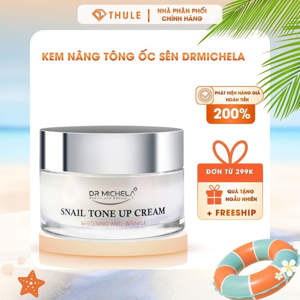 Kem Nâng Tông Ốc Sên Dr.Michela 30g Hàn Quốc, Dưỡng Sáng Da, Cấp Ẩm, Cải Thiện Nếp Nhăn