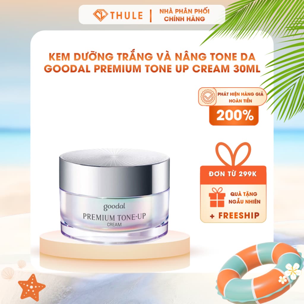KEM DƯỠNG DA NÂNG TONE, CHO DA SÁNG MỊN TỰ NHIÊN 💗 GOODAL PREMIUM TONE-UP CREAM 30ML