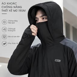 Áo Chống Nắng Nam Nữ 2 Lớp Vải Thun Lạnh, Áo Chống Nắng Với UPF 50+ Thoáng Khí Co Giãn Thoải Mái 3