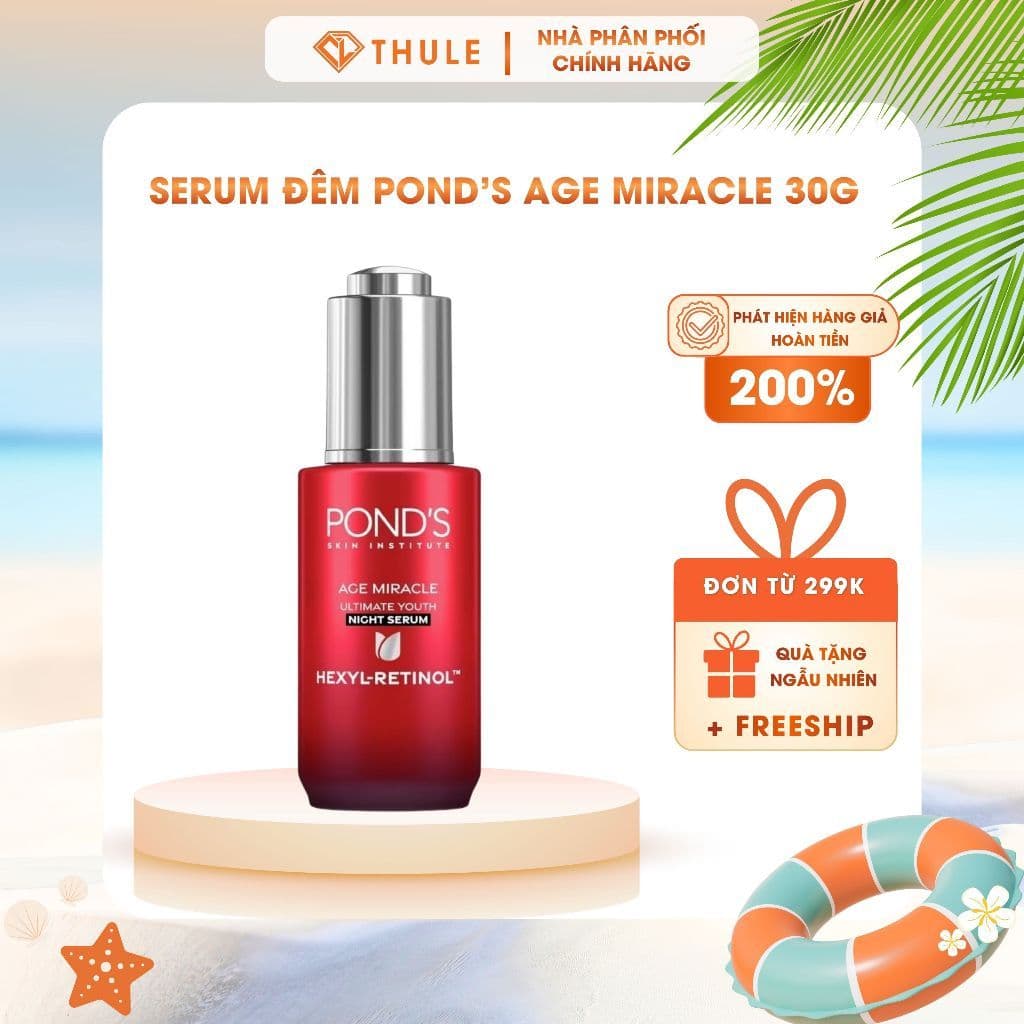 Serum Đêm POND'S Age Miracle Ultimate Youth Hexyl-Retinol 30g, Giảm Nếp Nhăn, Dưỡng Sáng Da, Cấp Ẩm Chuyên Sâu