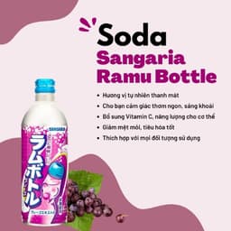 Nước Soda Ramune SANGARIA 500ml Nhật Bản – Nước Ngọt Có Gas Thanh Mát Giải Khát 5