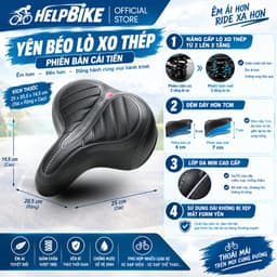 COMBO Yên Béo Xe Đạp 3 Tầng Thép YB02, Đèn Còi Xe Đạp 01, Đèn Hậu Xe Đạp 04 - CBX4 2