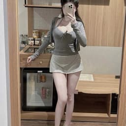 Set Áo Cardigan Croptop Dây Rút + Chân Váy Ngắn Kẻ Sọc Nữ Tính, Sexy, Dạo Phố Ananclothing 7