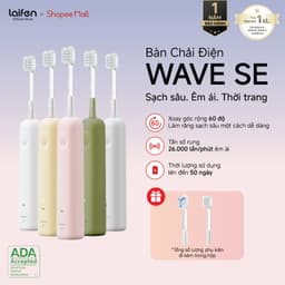 Bàn Chải Điện Wave SE Hỗ Trợ Làm Sạch Răng, Điều Chỉnh 10 Mức Độ, Bảo Hành 12 Tháng 1