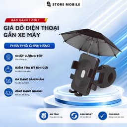 Giá Đỡ Điện Thoại Gắn Xe Máy Kèm Ô Dù Kẹp Điện Thoại Gắn Chân Gương Chống Rung Lắc Đa Năng tk1511 1