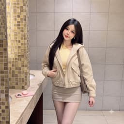 Áo khoác nữ Eira kaki xám trắng cotton mát, chống nắng UV, form ngắn basic có mũ 9