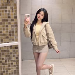 Áo khoác nữ Eira kaki xám trắng cotton mát, chống nắng UV, form ngắn basic có mũ 8