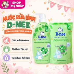 Nước rửa bình sữa Dnee organic Thái trà xanh túi 550ml/ chai 600ml 1