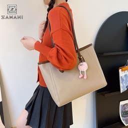 Túi Xách Nữ Công Sở Da PU Trơn Đựng Vừa A4 Laptop Phong Cách Trẻ Trung ZAMANI BAG B0021 3