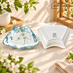 [ BepNhaRi ] Bộ Bát Hoa Mặt Trời Gốm Sứ Ceramic - Họa tiết Hoa Thủy Tiên - dâng lễ Gia Tiên 3