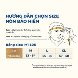 Mũ Bảo Hiểm Nửa Đầu M1 S06 Lưỡi Trai Hottrend, Đạt Chuẩn Nam Nữ Đi Xe Máy, Bảo Hành 12 Tháng 4