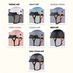 Mũ Bảo Hiểm Nửa Đầu M1 S06 Lưỡi Trai Hottrend, Đạt Chuẩn Nam Nữ Đi Xe Máy, Bảo Hành 12 Tháng 2