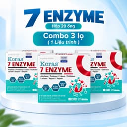✅(Chính Hãng) 7 ENZYMES Koras cải thiện biếng ăn còi xương suy dinh dưỡng, giúp trẻ ăn ngon, hấp thu, Hộp 20 ống 7