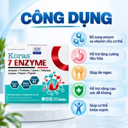 ✅(Chính Hãng) 7 ENZYMES Koras cải thiện biếng ăn còi xương suy dinh dưỡng, giúp trẻ ăn ngon, hấp thu, Hộp 20 ống 3