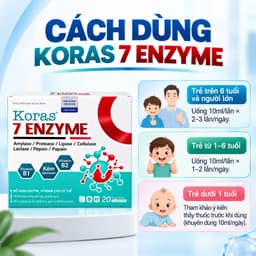 ✅(Chính Hãng) 7 ENZYMES Koras cải thiện biếng ăn còi xương suy dinh dưỡng, giúp trẻ ăn ngon, hấp thu, Hộp 20 ống 4