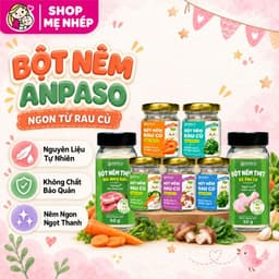 Bột nêm ăn dặm rau củ Anpaso 60g cho bé từ 6 tháng tuổi vị tự nhiên không thêm muối đường 1