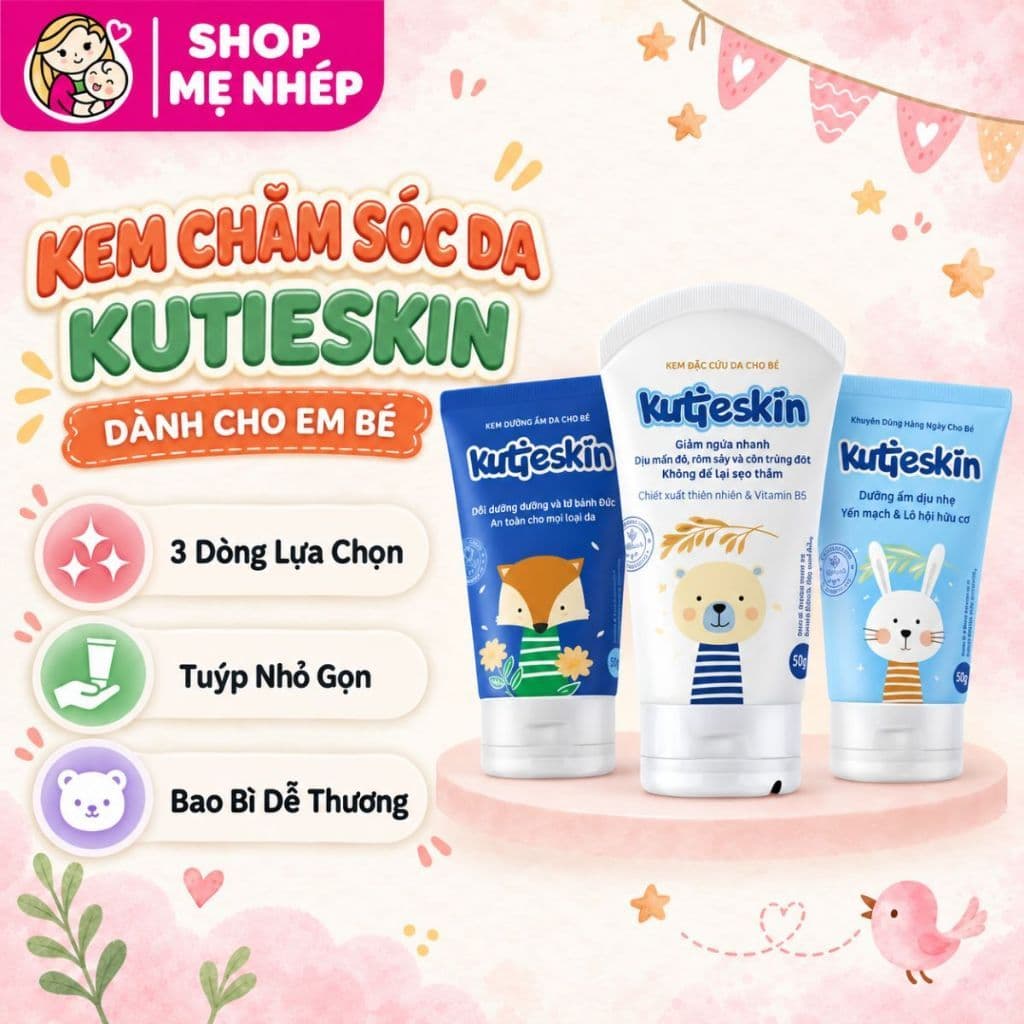 Kem Kutieskin chăm sóc da em bé toàn diện 30g (Dưỡng Ẩm/ Giảm Chàm Sữa/ Làm Dịu Mát Da/ Mẩn Ngứa)