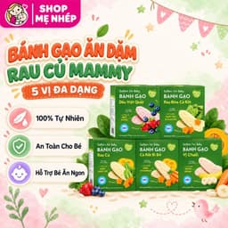 Bánh gạo ăn dặm rau củ Mămmy giúp bé tập nhau bổ sung dinh dưỡng, hỗ trợ tiêu hóa cho bé 7 tháng 1