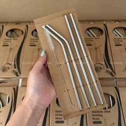 Bộ ống hút inox 304 cao cấp kèm que cọ rửa 4